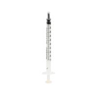 KRUUSE disposable syringe center nozzle 3 comp. 1 ml 100/pk
