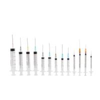 KRUUSE Disposable Syringe With Needle, 3-comp., 2 ml, 23G x 1, 100/pk