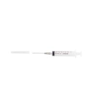 KRUUSE disp. syringe with needle, 3-comp., 5->6 ml, 22G x 1¼, 100/pk