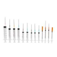 KRUUSE Disposable Syringe With Needle, 3-comp., 10->12 ml, 20G x 1½, 100/pk