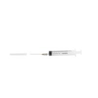 KRUUSE Disposable Syringe With Needle, 3-comp., 10->12 ml, 22G x 1½, 100/pk