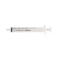 KRUUSE Disposable Syringe with Silicone O-ring, center nozzle 3 comp. 2->3 ml, 100/pk