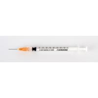 KRUUSE Disposable Syringe With Needle, 3-comp., 1 ml, luer lock, 25G x 5/8, 0.5 x 16 mm, 100/pk
