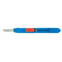 KRUUSE safety disp. scalpel No 15, sterile, blue, 10/pk