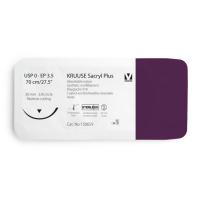 KRUUSE Sacryl Plus Suture, USP 0/EP 3.5, 70 cm/27.5