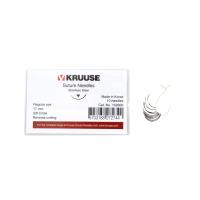 KRUUSE Suture Needle, regular eye, 3/8 circle, reverse cutting, 17 mm, 10/pk