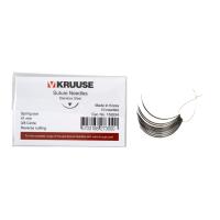 KRUUSE Suture Needle, spring eye, 3/8 circle, reverse cutting, 41 mm, 10/pk