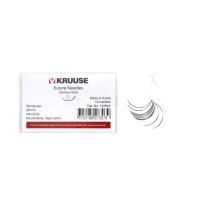 KRUUSE Suture Needle, spring eye, 3/8 circle, round body, taper point, 28 mm, 10/pk