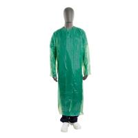 KRUTEX Disposable Gown, non-sterile, green, 25/pk