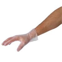 KRUTEX Examination Gloves, vinyl, powder-free, L, 100/pk