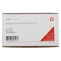 KRUUSE PVC Endotracheal Tubus, with cuff, ID 8.0 mm, OD 10.9 mm, 33 Fr x 33.5 cm (13.2''), 10/pk