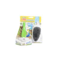 FoOlee Easee Duopack w/soft brush for dog, green, M