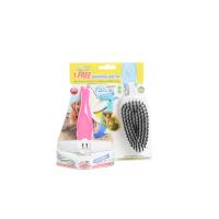 FoOlee Easee Duopack w/soft brush for dog, pink, L