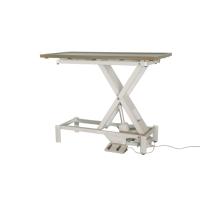 Vet Lift Table, hydraulic stainless steel table top, 2 small castors