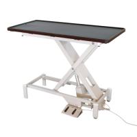 Vet Lift Table, hydraulic synthetic table top, 2 small castors