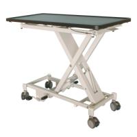 Vet Lift table, hydraulic with synthetic table top, tilting mechanism, four castors
