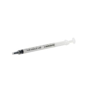 KRUUSE Disposable Syringe, center, nozzle, 3 comp. 1 ml, 100/pk KRUUSE Disposable Syringe, center, nozzle, 3 comp. 1 ml, 100/pk