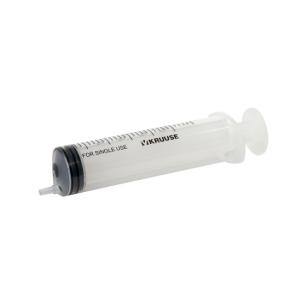 KRUUSE Eccentric Disposable Syringe, 3 comp. 50->60 ml, 25/pk KRUUSE Eccentric Disposable Syringe, 3 comp. 50->60 ml, 25/pk