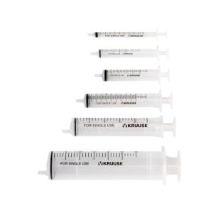 KRUUSE Disposable Syringe With Silicone O-ring, center nozzle, 3 comp. 1 ml, 100/pk KRUUSE Disposable Syringe With Silicone O-ring, center nozzle, 3 comp. 1 ml, 100/pk