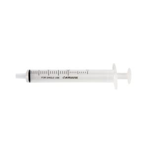 KRUUSE Engangssprøjte med O-silikonering, centrisk, 3-komp. 2->3 ml, 100 stk. KRUUSE Engangssprøjte med O-silikonering, centrisk, 3-komp. 2->3 ml, 100 stk.