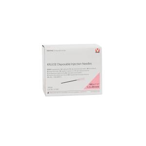 KRUUSE Disposable Needle, 1.2 x 40 mm, 18G x 1½, pink, 100/pk KRUUSE Disposable Needle, 1.2 x 40 mm, 18G x 1½, pink, 100/pk