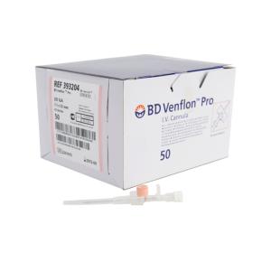 BD Venflon Pro Needle, 20G x 32 mm, pink, 50/pk BD Venflon Pro Needle, 20G x 32 mm, pink, 50/pk