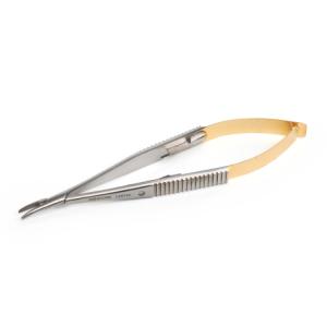 KRUUSE TC Gold Castroviejo Nåleholder, 13 cm, glat, buet, med lock
KRUUSE TC Gold Castroviejo Nåleholder, 13 cm, glat, buet, med lock