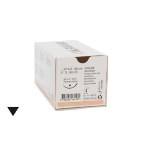KRUUSE Monofast Sutur, USP 3-0, 90 cm, violet, 24 mm nål, 3/8 C, RC, 18 stk. KRUUSE Monofast Sutur, USP 3-0, 90 cm, violet, 24 mm nål, 3/8 C, RC, 18 stk.