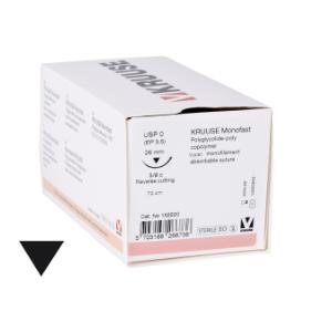 KRUUSE Monofast Suture, USP 0, 70 cm, needle: 26 mm, reverse cutting, 3/8 circle. 18/pk KRUUSE Monofast Suture, USP 0, 70 cm, needle: 26 mm, reverse cutting, 3/8 circle. 18/pk