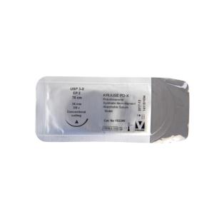 KRUUSE PD-X Suture, USP 3-0, 70 cm, purple, 26 mm needle, 3/8C, conv. cut., 18/pk KRUUSE PD-X Suture, USP 3-0, 70 cm, purple, 26 mm needle, 3/8C, conv. cut., 18/pk