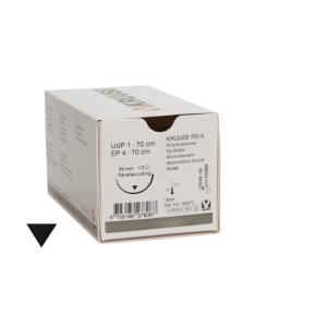 KRUUSE PD-X Suture, USP 1, 70 cm, 36 mm, ½C, RC, 18/pk KRUUSE PD-X Suture, USP 1, 70 cm, 36 mm, ½C, RC, 18/pk