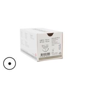KRUUSE PD-X Suture, USP 0, 70 cm, 26 mm, ½C, RB, taper-point needle, 18/pk KRUUSE PD-X Suture, USP 0, 70 cm, 26 mm, ½C, RB, taper-point needle, 18/pk