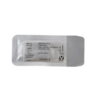 KRUUSE PD-X Suture, USP 0, 70 cm, 26 mm, ½C, RB, taper-point needle, 18/pk KRUUSE PD-X Suture, USP 0, 70 cm, 26 mm, ½C, RB, taper-point needle, 18/pk