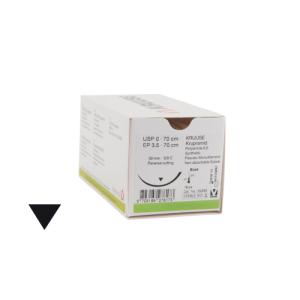 KRUUSE Krupramid Sutur, USP 0, 70 cm, sort, 39 mm, 3/8 C, reverse cutting, 18 stk. KRUUSE Krupramid Sutur, USP 0, 70 cm, sort, 39 mm, 3/8 C, reverse cutting, 18 stk.