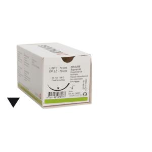 KRUUSE Krupramid Suture, USP 0, 70 cm, black, 39 mm, 3/8 C, RC, 18/pk KRUUSE Krupramid Suture, USP 0, 70 cm, black, 39 mm, 3/8 C, RC, 18/pk