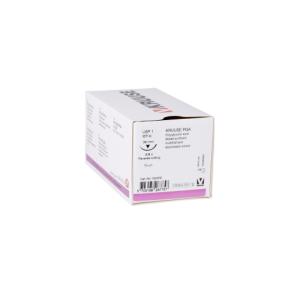 KRUUSE PGA Suture, USP 1, 70 cm, needle: 36 mm, reverse cutting, 3/8 circle, 18/pk KRUUSE PGA Suture, USP 1, 70 cm, needle: 36 mm, reverse cutting, 3/8 circle, 18/pk