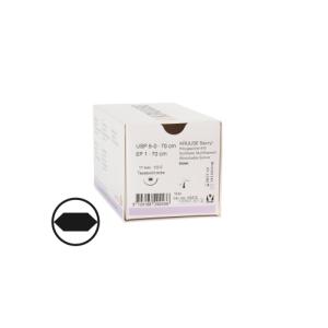 KRUUSE Sacryl Suture, USP 5-0, 70 cm violet, 17 mm needle, ½ C, round bodied taperpoint extra, 18/pk KRUUSE Sacryl Suture, USP 5-0, 70 cm violet, 17 mm needle, ½ C, round bodied taperpoint extra, 18/pk