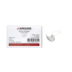 KRUUSE Suture Needle, regular eye, ½ circle, round body, taper point, 23 mm, 10/pk KRUUSE Suture Needle, regular eye, ½ circle, round body, taper point, 23 mm, 10/pk