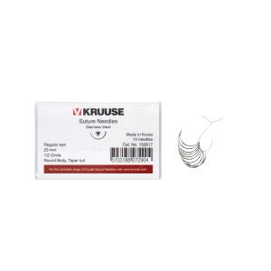 KRUUSE Suture Needle, regular eye, ½ circle, round body, taper cut, 23 mm, 10/pk KRUUSE Suture Needle, regular eye, ½ circle, round body, taper cut, 23 mm, 10/pk