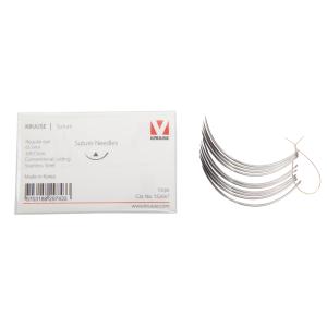 KRUUSE Suture Needle, regular eye, 3/8 circle, conventional cutting, 65 mm, 10/pk KRUUSE Suture Needle, regular eye, 3/8 circle, conventional cutting, 65 mm, 10/pk
