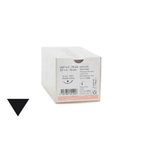 KRUUSE Monofast Suture, USP 4-0, 70 cm, violet, 19 mm needle, 3/8 C, RC, race-track, 15/pk KRUUSE Monofast Suture, USP 4-0, 70 cm, violet, 19 mm needle, 3/8 C, RC, race-track, 15/pk