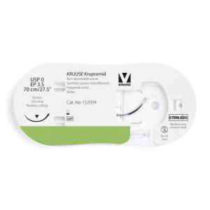 KRUUSE Krupramid Suture, USP 0/EP 3.5, 70 cm/27.5", white, 30 mm needle, 3/8 circle, reverse cutting, 12/pk
KRUUSE Krupramid Suture, USP 0/EP 3.5, 70 cm/27.5", white, 30 mm needle, 3/8 circle, reverse cutting, 12/pk