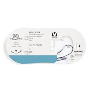 KRUUSE Silk Suture, USP 0/EP 3.5, 70 cm/27.5", black, 30 mm needle, 3/8 circle, reverse cutting, 12/pk
KRUUSE Silk Suture, USP 0/EP 3.5, 70 cm/27.5", black, 30 mm needle, 3/8 circle, reverse cutting, 12/pk