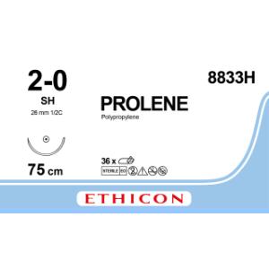 Prolene USP 2/0, SH, 75 cm, 8833H, 36/pk Prolene USP 2/0, SH, 75 cm, 8833H, 36/pk