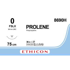 Prolene USP 0, FSLX, 8690H, 36/pk
Prolene USP 0, FSLX, 8690H, 36/pk