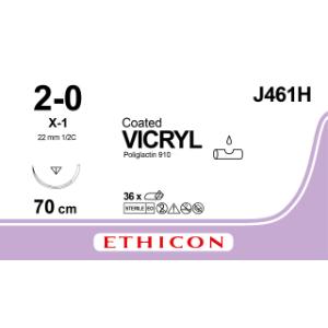 Vicryl 2-0, X-1 needle, 70 cm, V461H, 36/pk Vicryl 2-0, X-1 needle, 70 cm, V461H, 36/pk