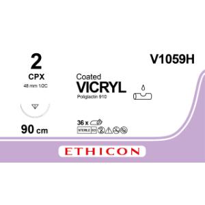 Vicryl Suture 2, w/needle, CPX, 90 cm, 36/pk Vicryl Suture 2, w/needle, CPX, 90 cm, 36/pk