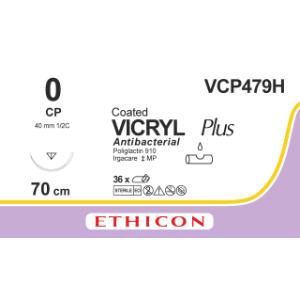 Vicryl Plus, USP 0, CP needle, 70 cm, 36/pk
Vicryl Plus, USP 0, CP needle, 70 cm, 36/pk