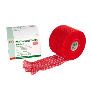 Mollelast-Haft, Selvhæftende Gazebind, rød, 6 cm x 20 m, 1 stk. Mollelast-Haft, Selvhæftende Gazebind, rød, 6 cm x 20 m, 1 stk.