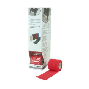 VALUELINE Selvhæft Flexbandage, rød, 5 cm x 4,5 m, 10 stk. VALUELINE Selvhæft Flexbandage, rød, 5 cm x 4,5 m, 10 stk.